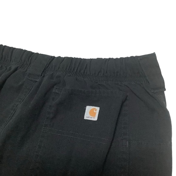 Carhartt Ripstop Boot Cut 8-Pocket Cargo Scrub Pant Sz Medium Black - Picture 9 of 10